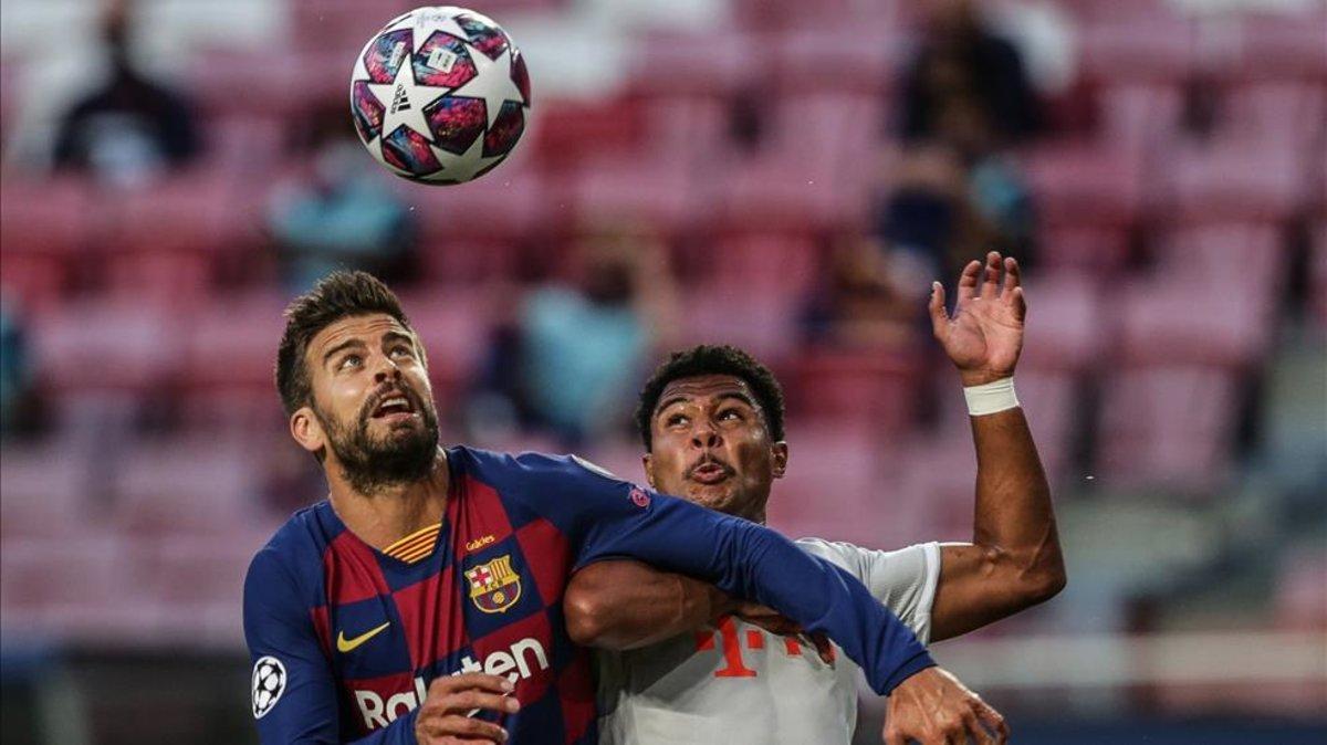 Gerard Piqué, en la sonora derrota ante el Bayern