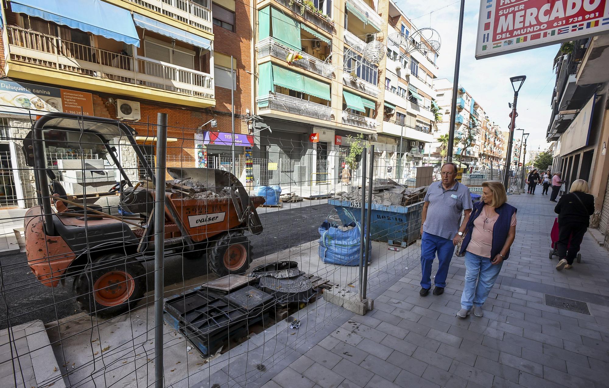 Obras de la calle San Mateo en Carolinas