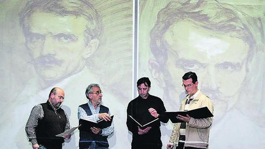 Los integrantes del Cuarteto: Javier Fernández, Abundio Casado, Enrique Morado y Rodrigo Olalla.