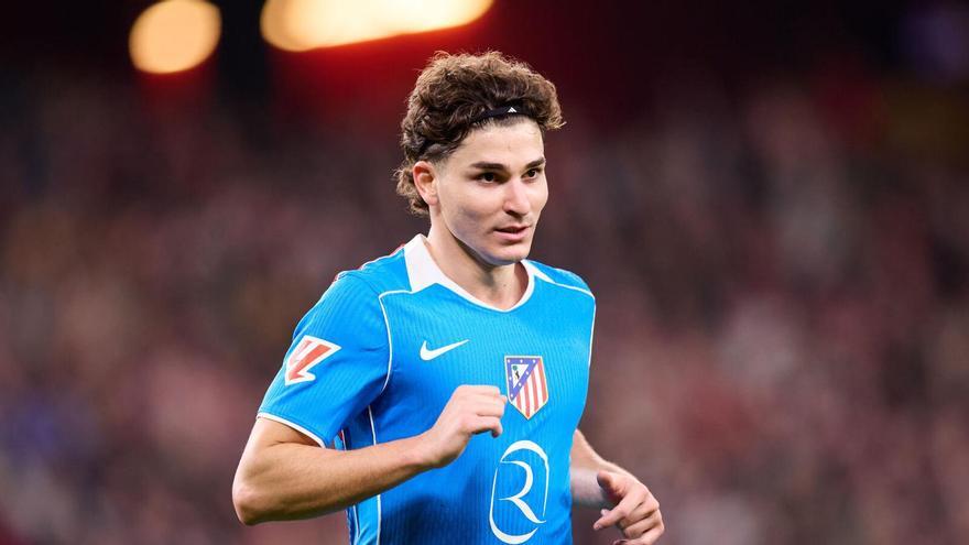 Julián Álvarez, con el Atlético de Madrid