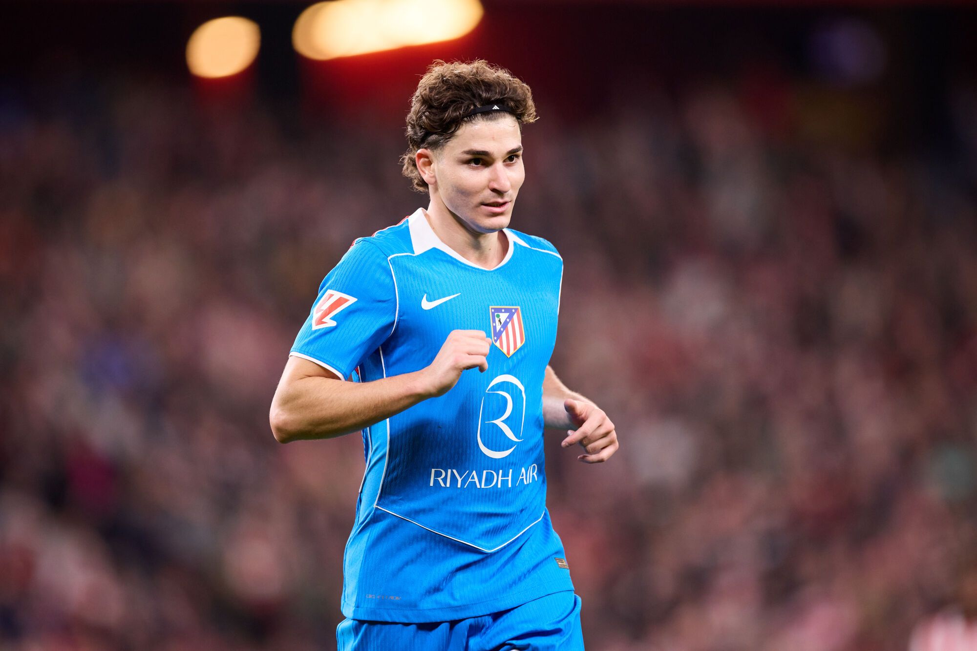 Julian Alvarez of Atletico de Madrid looks on during the LaLiga EA Sports match between Athletic Club and Atletico de Madrid at San Mames on December 6, 2025, in Bilbao, Spain. AFP7 06/12/2025 ONLY FOR USE IN SPAIN. Ricardo Larreina / AFP7 / Europa Press;2025;SPAIN;SPORT;ZSPORT;SOCCER;ZSOCCER;Athletic Club v Atletico de Madrid - LaLiga EA Sports;