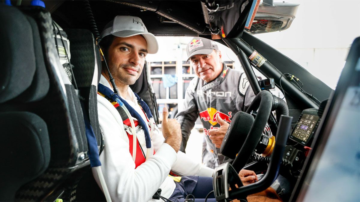 Sainz Jr se subió al Audi de su padre en el Dakar