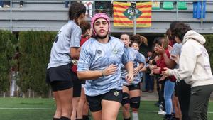 Jugadores de la selecció femenina catalana de rugbi