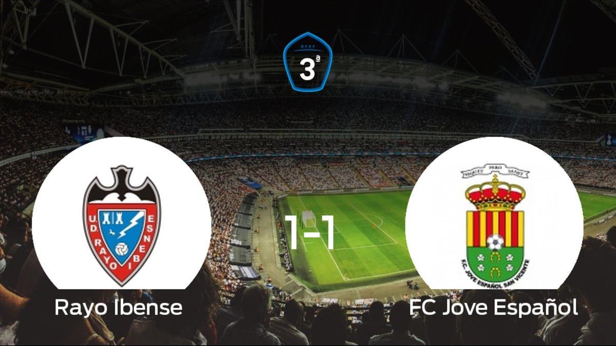 El Rayo Ibense y el Jove Español empatan (1-1)