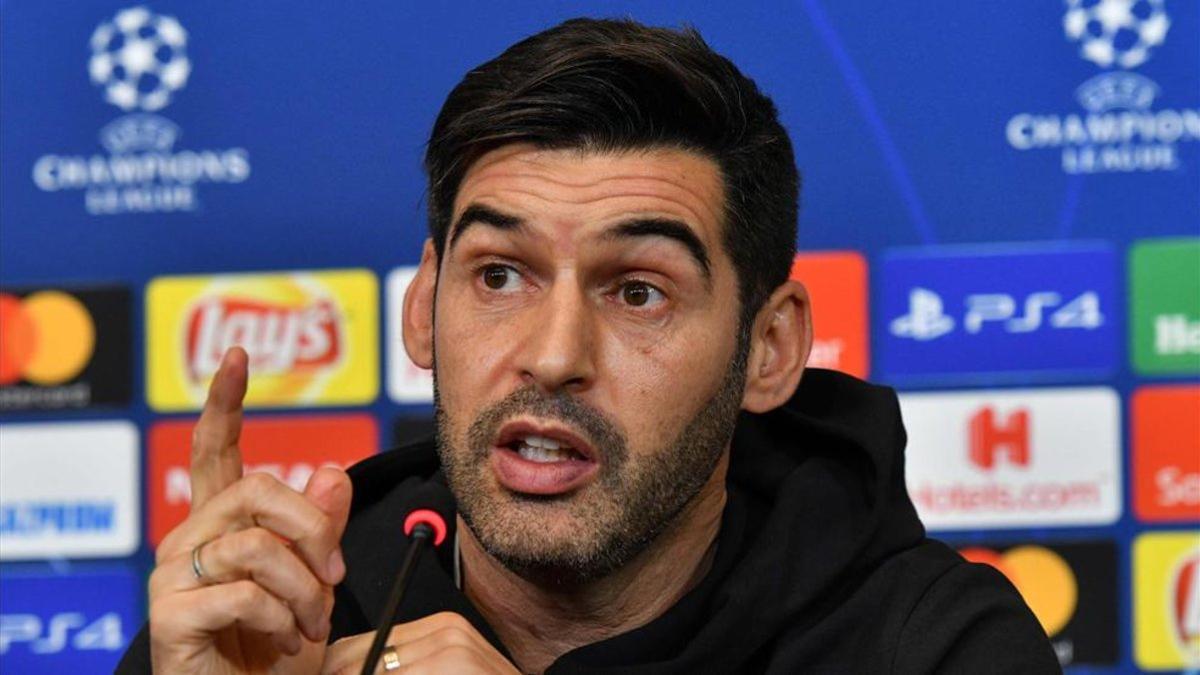 Paulo Fonseca en la rueda de prensa previa al enfrentamiento ante el Lyon