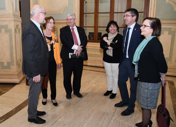 05/02/2019 LAS PALMAS DE GRAN CANARIA. El premio Nobel de Medicina Erwin Neher y la científica Eva María Neher, participan en el Campus Nobel Veterinaria. Fotografa: YAIZA SOCORRO.