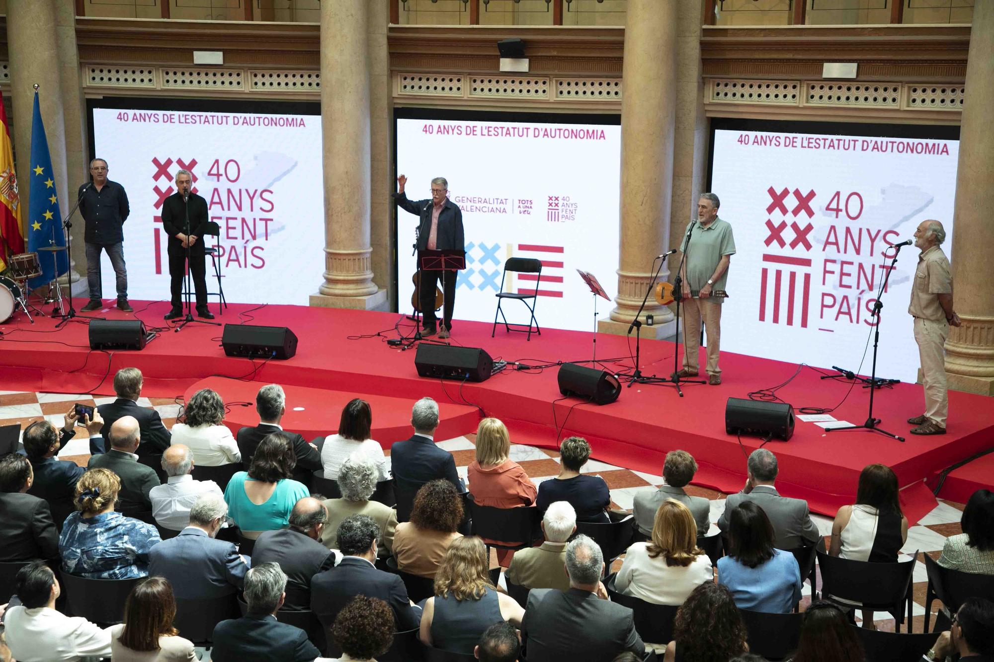 Acto de conmemoración del 40 aniversario del Estatut d'Autonomia de la Comunitat Valenciana