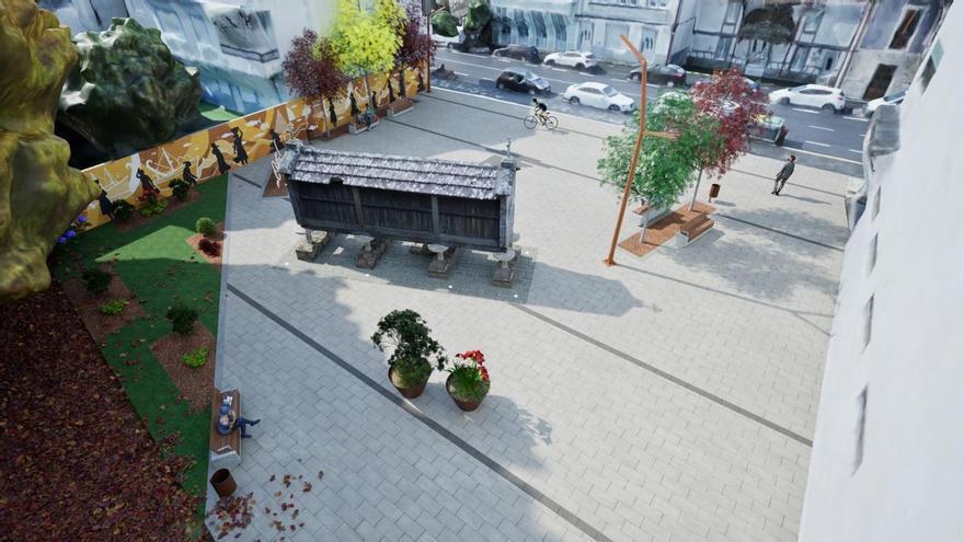 Outes proyecta la regeneración urbana de la Horta dos Muíños en torno a una nueva plaza de 650 metros cuadrados