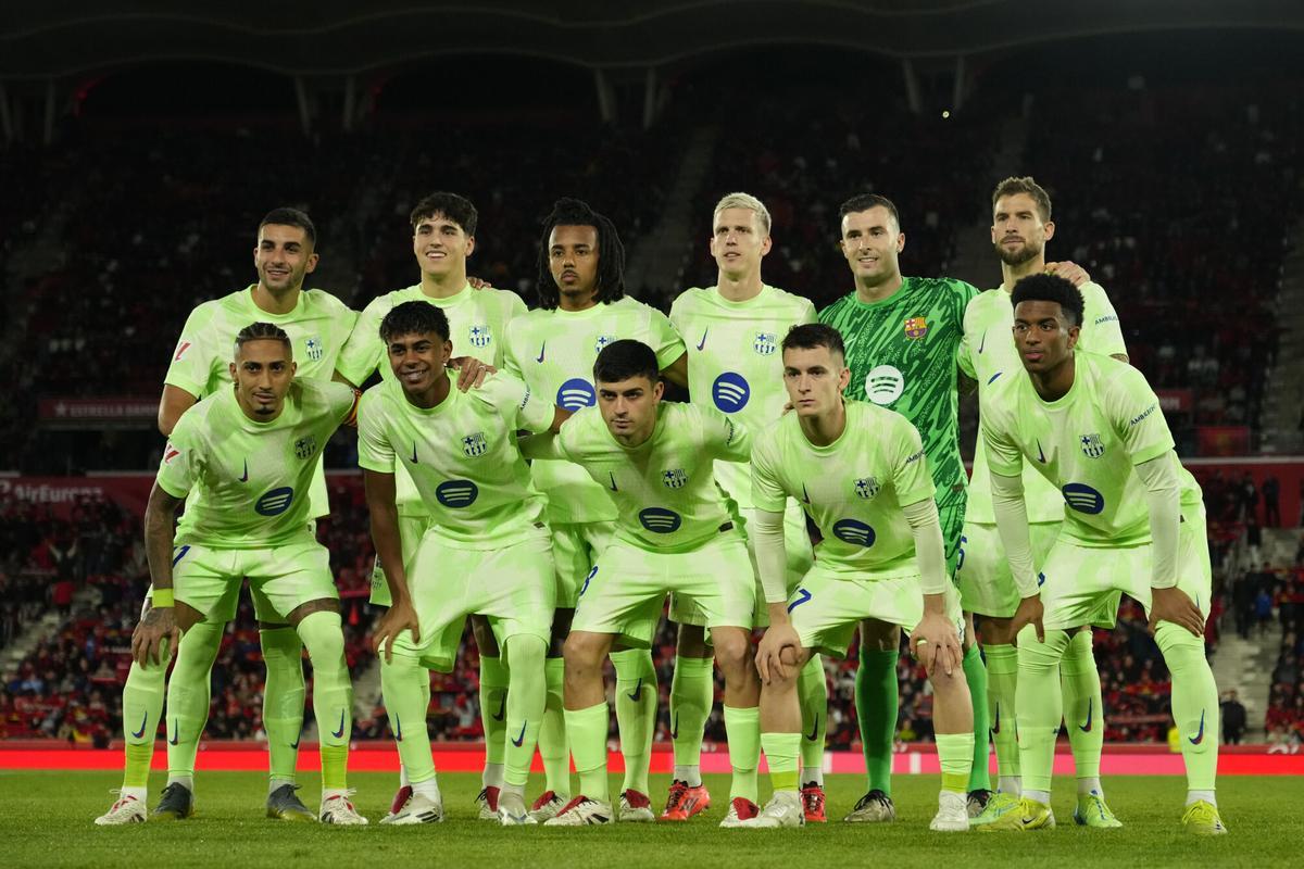 El once del Barça ante el Mallotca