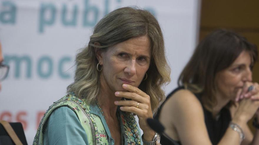 La presidenta de la Fundación Cotec, Cristina Garmendia, durante la conferencia.