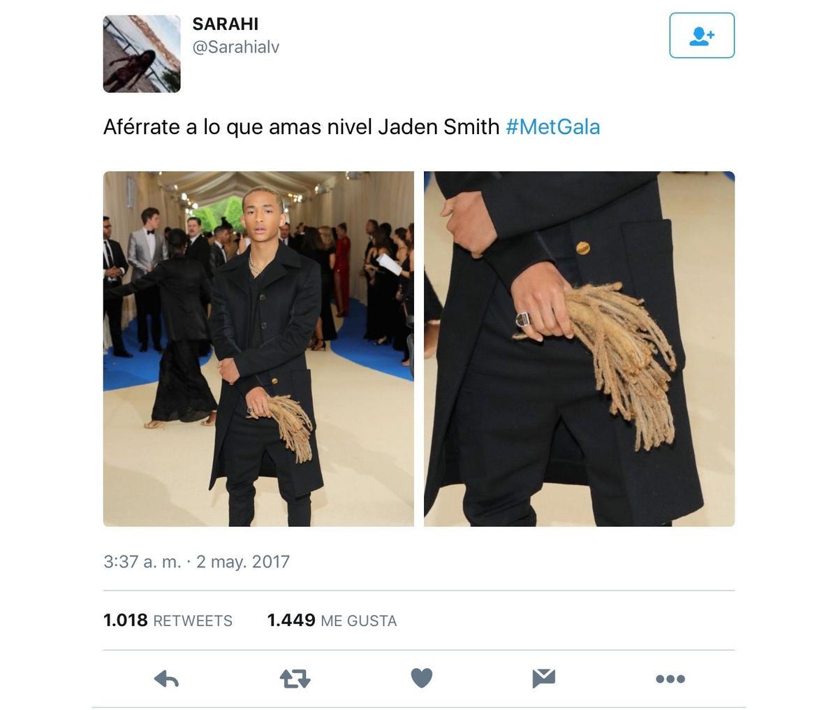 Los memes de la Gala MET: Jaden Smith con sus rastas