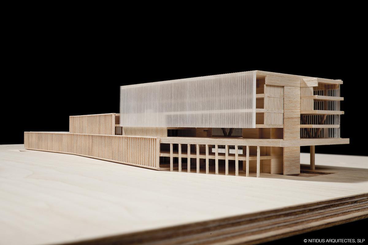 Imagen recreada del proyecto de la biblioteca.