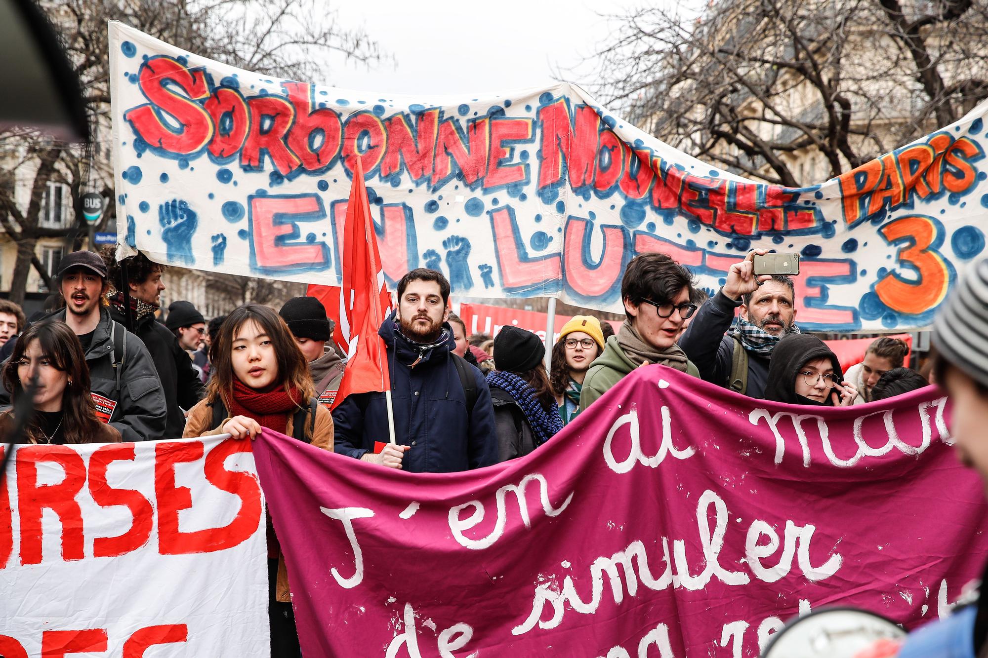 Demonstration against pensions reform in Paris
