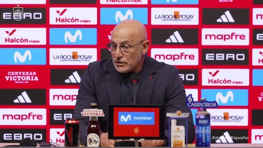 Luis de la Fuente, durante una comparecencia de prensa.