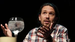 El secretari general de Podem, Pablo Iglesias, durant la seva participació en els diàlegs de la revista Mongolia