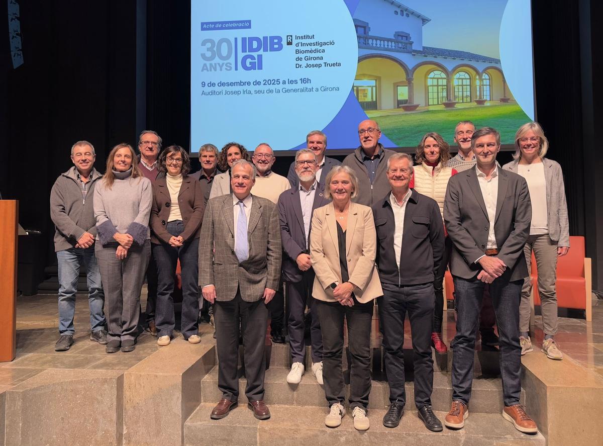 Caps de recerca de l'Idibgi al final de l'acte commemoratiu.