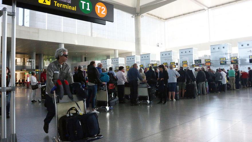 Una imagen de la zona de facturación del aeropuerto de Málaga.