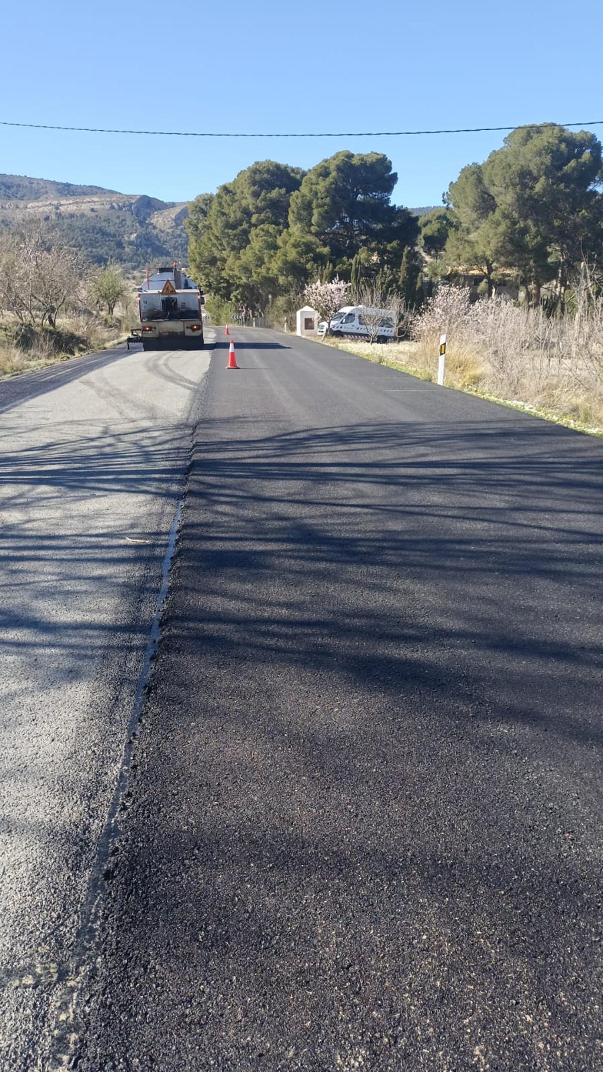 Trabajo en la carretera, en una imagen de este martes