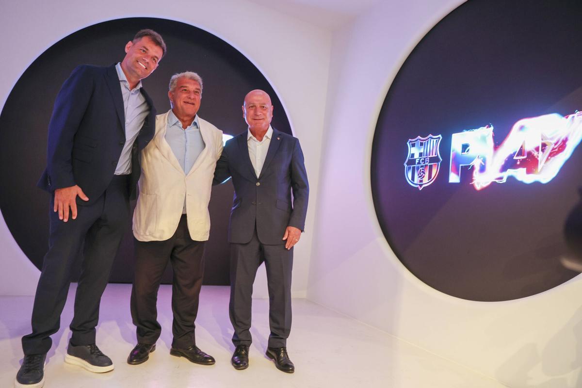 PRESENTACION BARÇA PLAY. LAPORTA. FOTO: VALENTI ENRICH