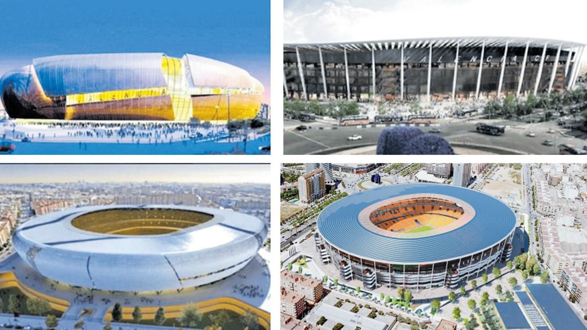 Algunas maquetas del Nou Mestalla