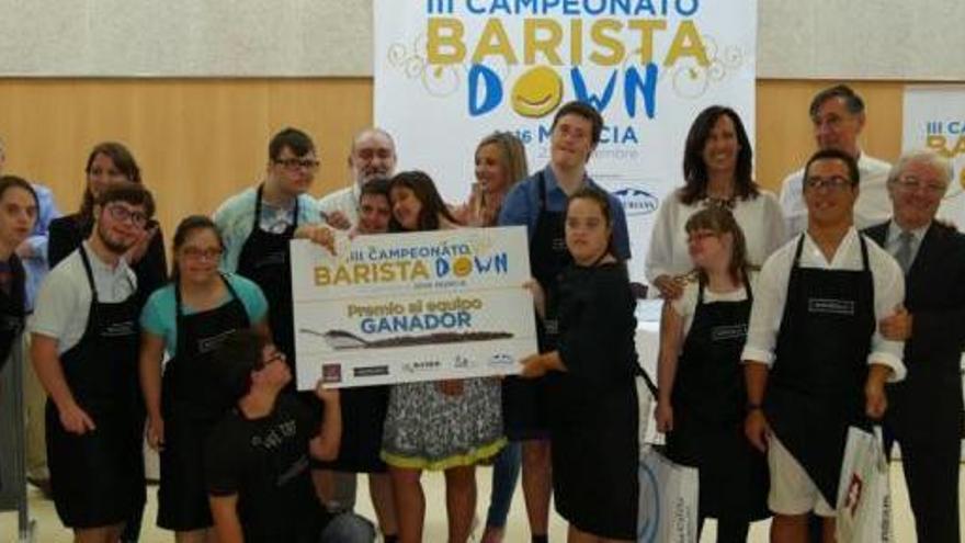 Acto de entrega de los premios del Campeonato Barista Down celebrado ayer en el CCT.