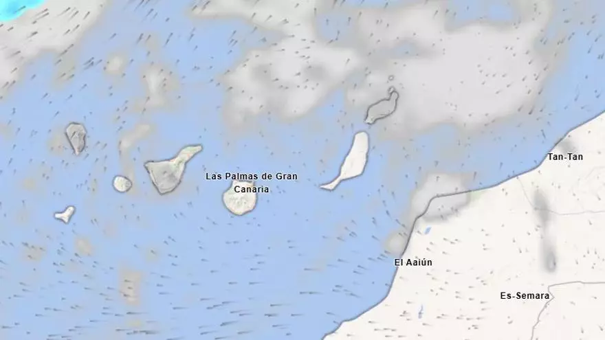 La Aemet prevé cielos nubosos y una bajada de temperaturas este martes en Canarias