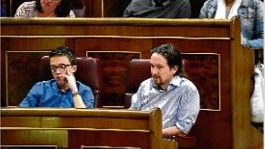 Pablo Iglesias i?Errejón, al ple del Congrés dels Diputats.