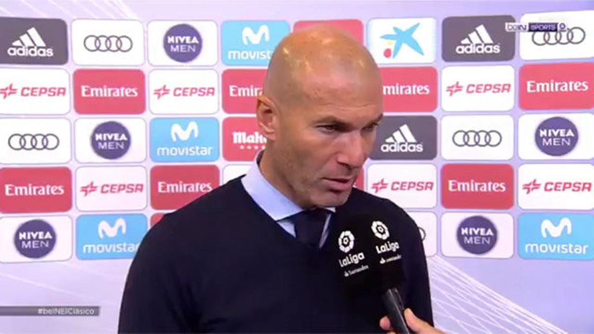 Zidane, hundido tras perder el clásico