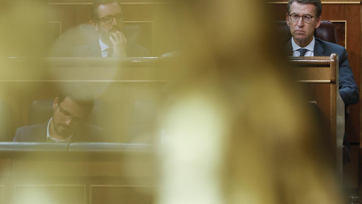 Feijóo en el Congreso durante el debate sobre el estado de la nación del pasado verano.