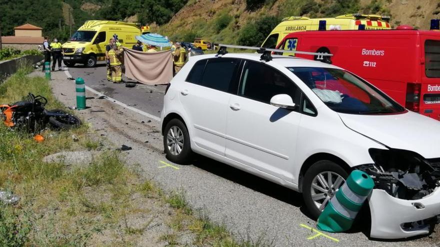 Accident a la carretera N-260 on va morir un navarclí el passat 15 de juliol