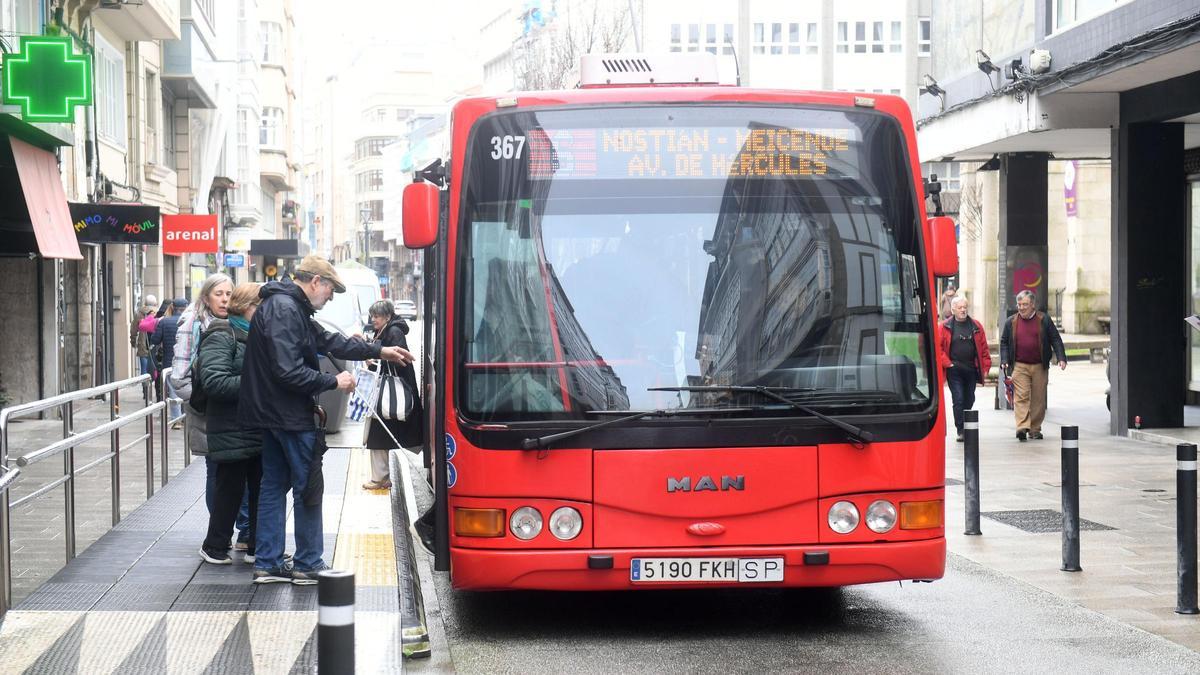 Un autobús urbano de A Coruña