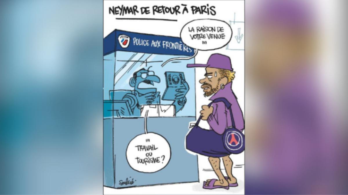 La viñeta sobre el regreso de Neymar a París