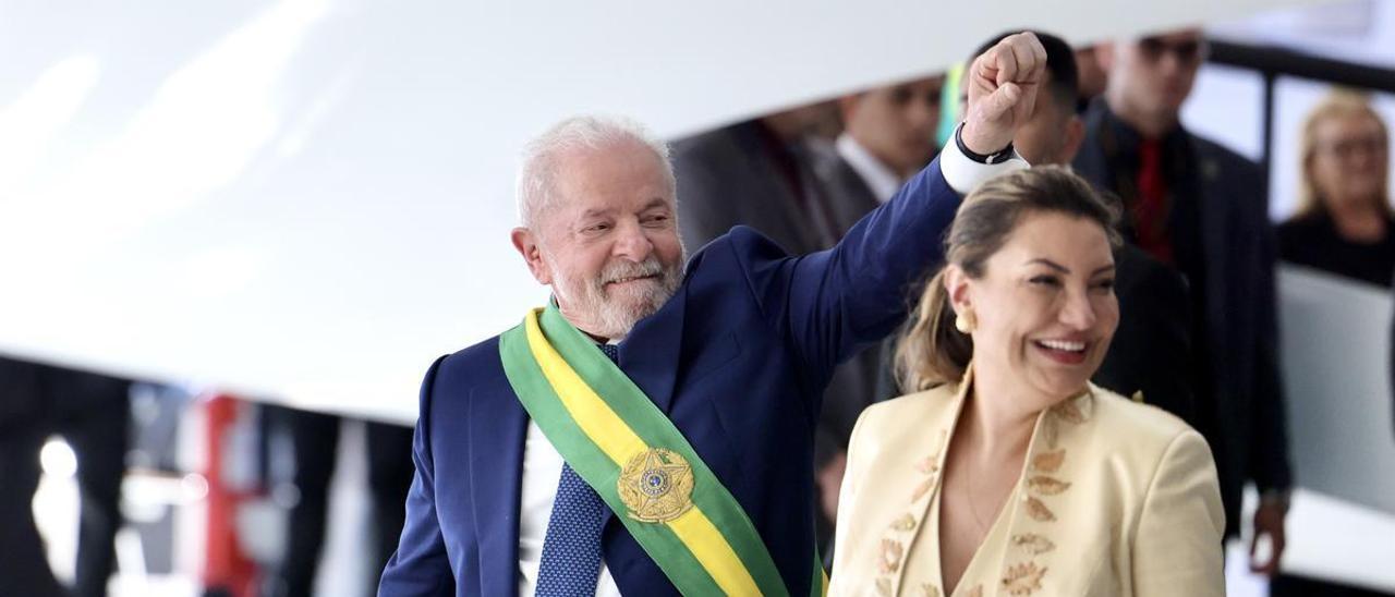 Lula durante su investidura.