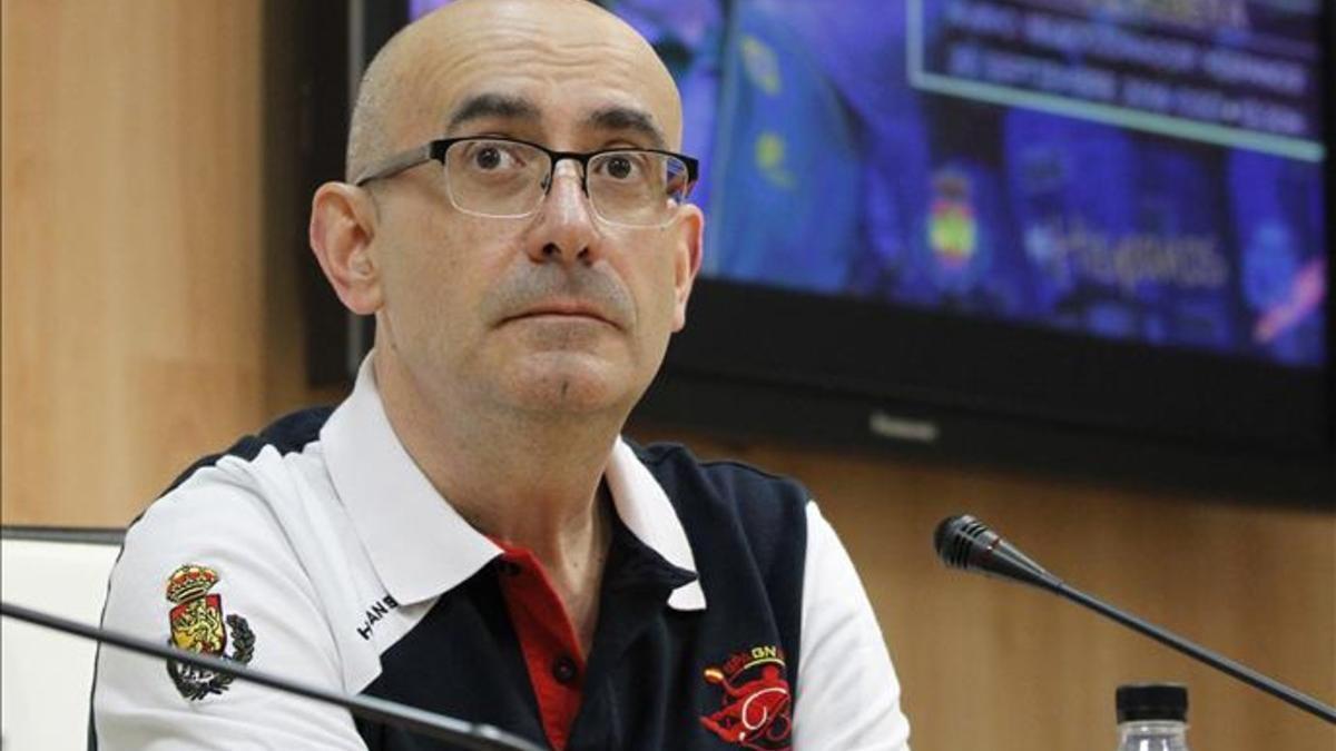 Jordi Ribera durante su presentación como seleccionador nacional