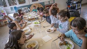 Comedor escolar del colegio público Turó Blau.