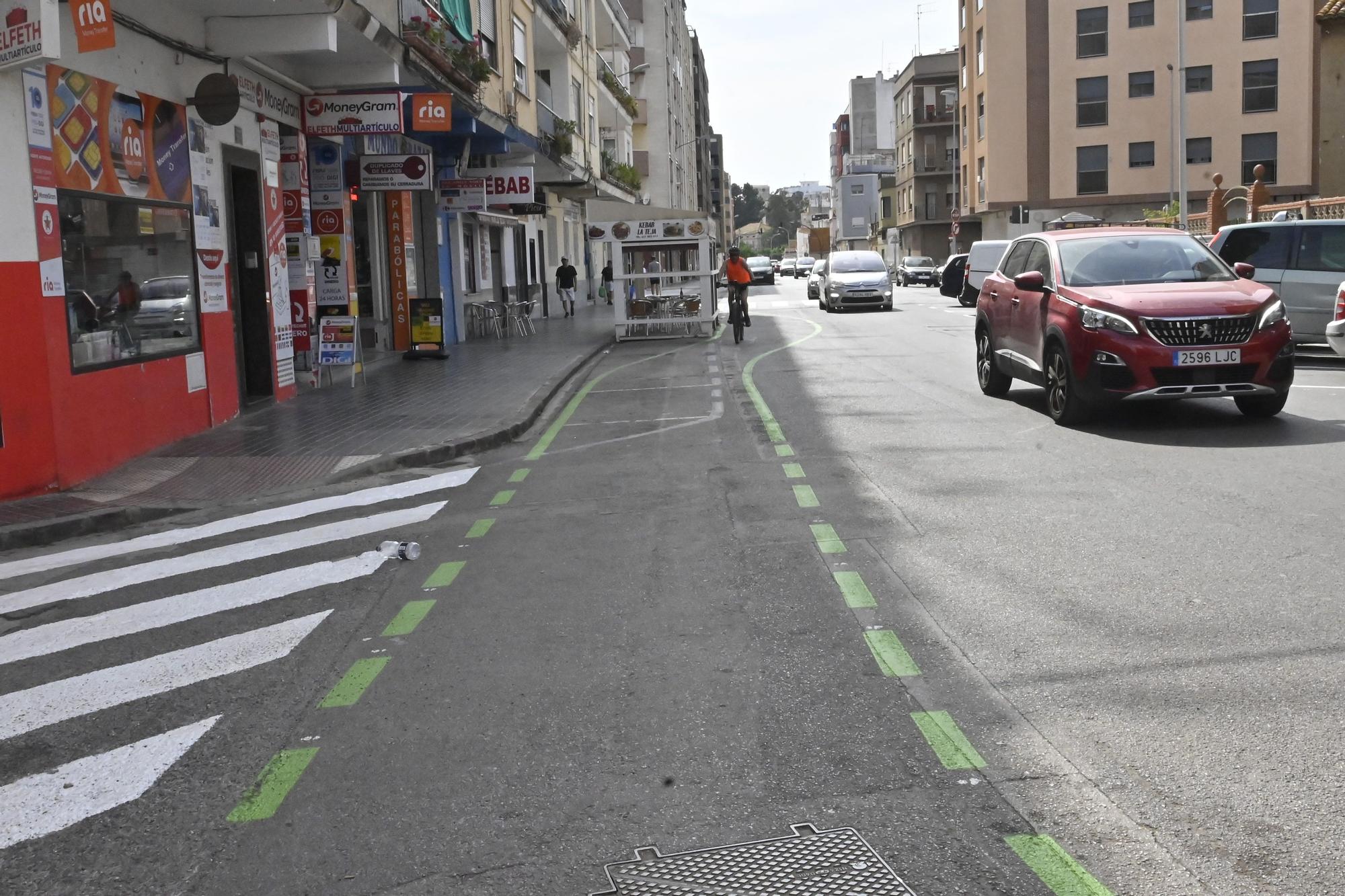 El trazado sinuoso del carril bici de Burriana del que todo el mundo habla