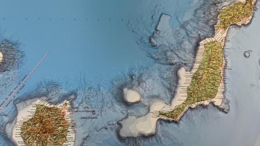 Islas de la provincia de Las Palmas en el nuevo mapa del Instituto Geográfico Nacional.