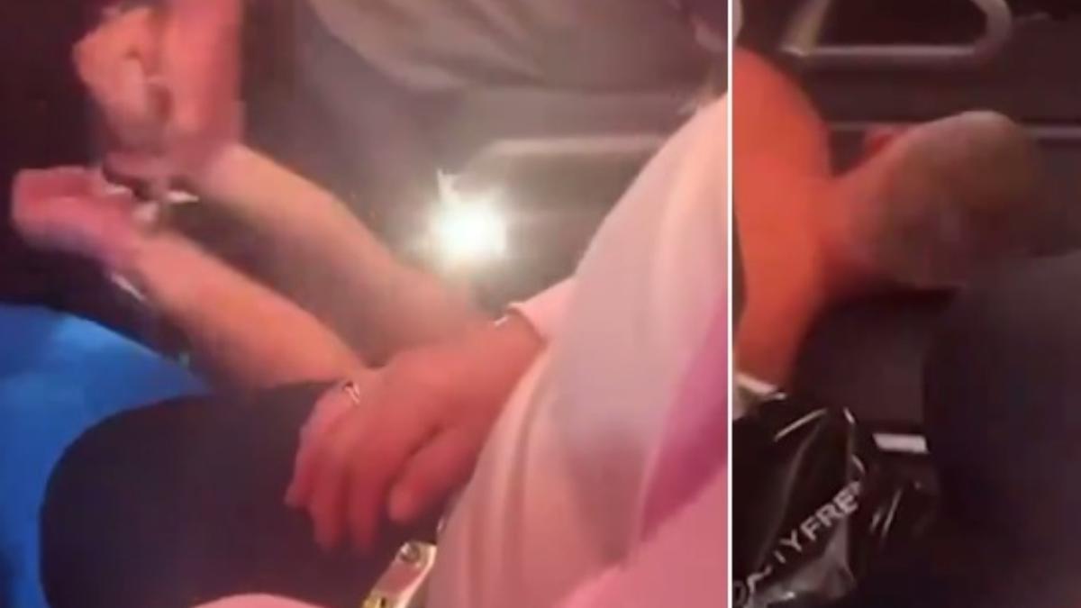 Así sacaron a rastras a un alborotador en un vuelo que iba a Canarias