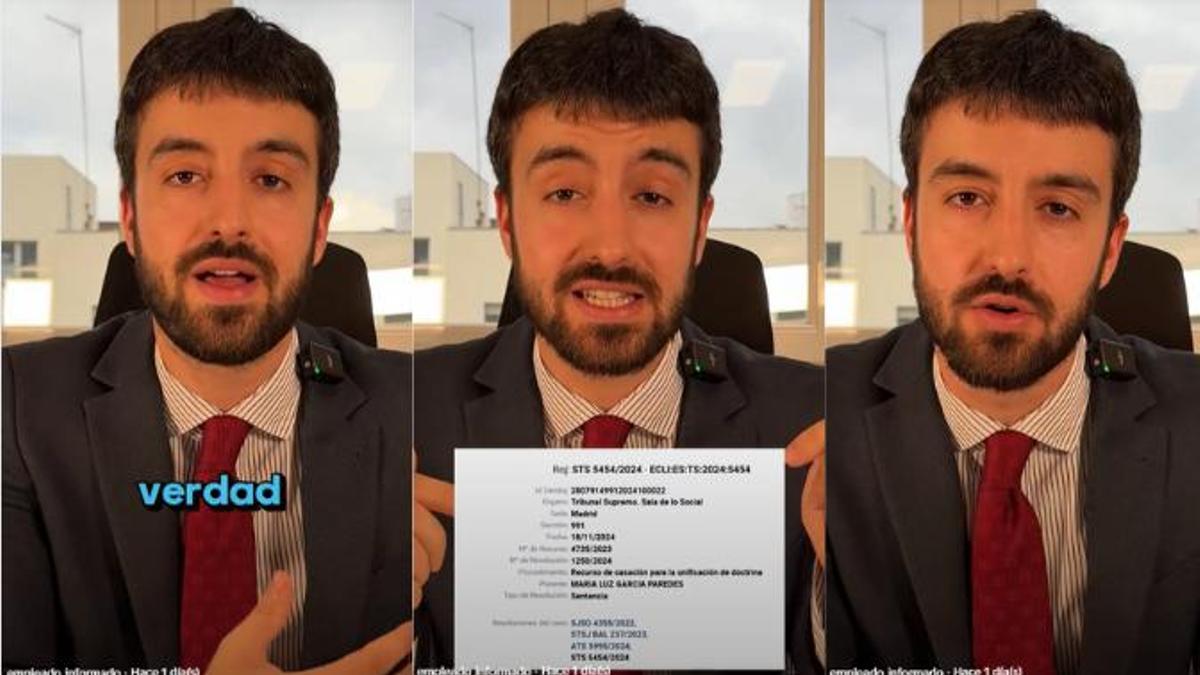 Miguel Benito en su cuenta de TikTok @empleado_informado