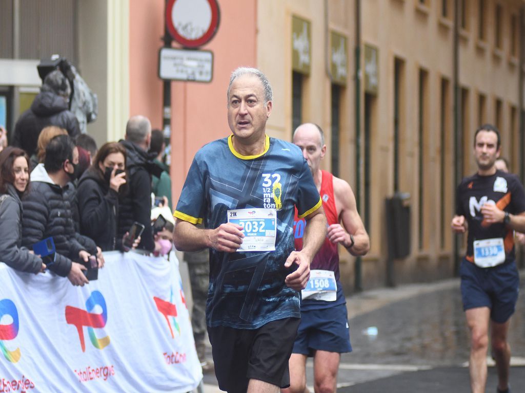 Llegada y podios de la 10k, la media maratón y la maratón de Murcia (I)