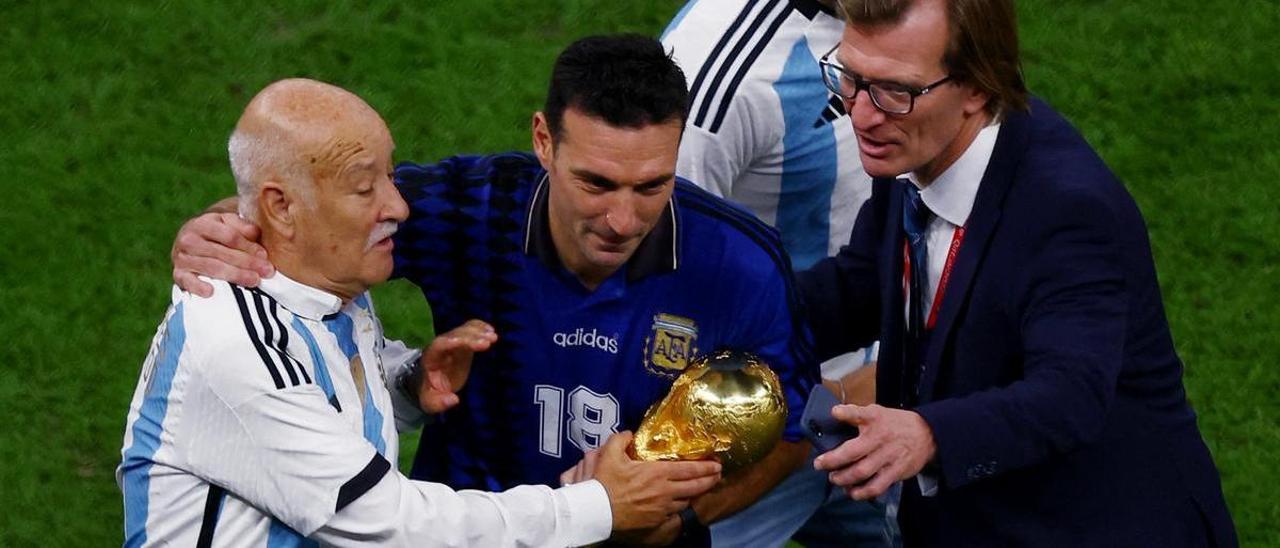 Scaloni, con la camiseta del Mundial 86 de Argentina.