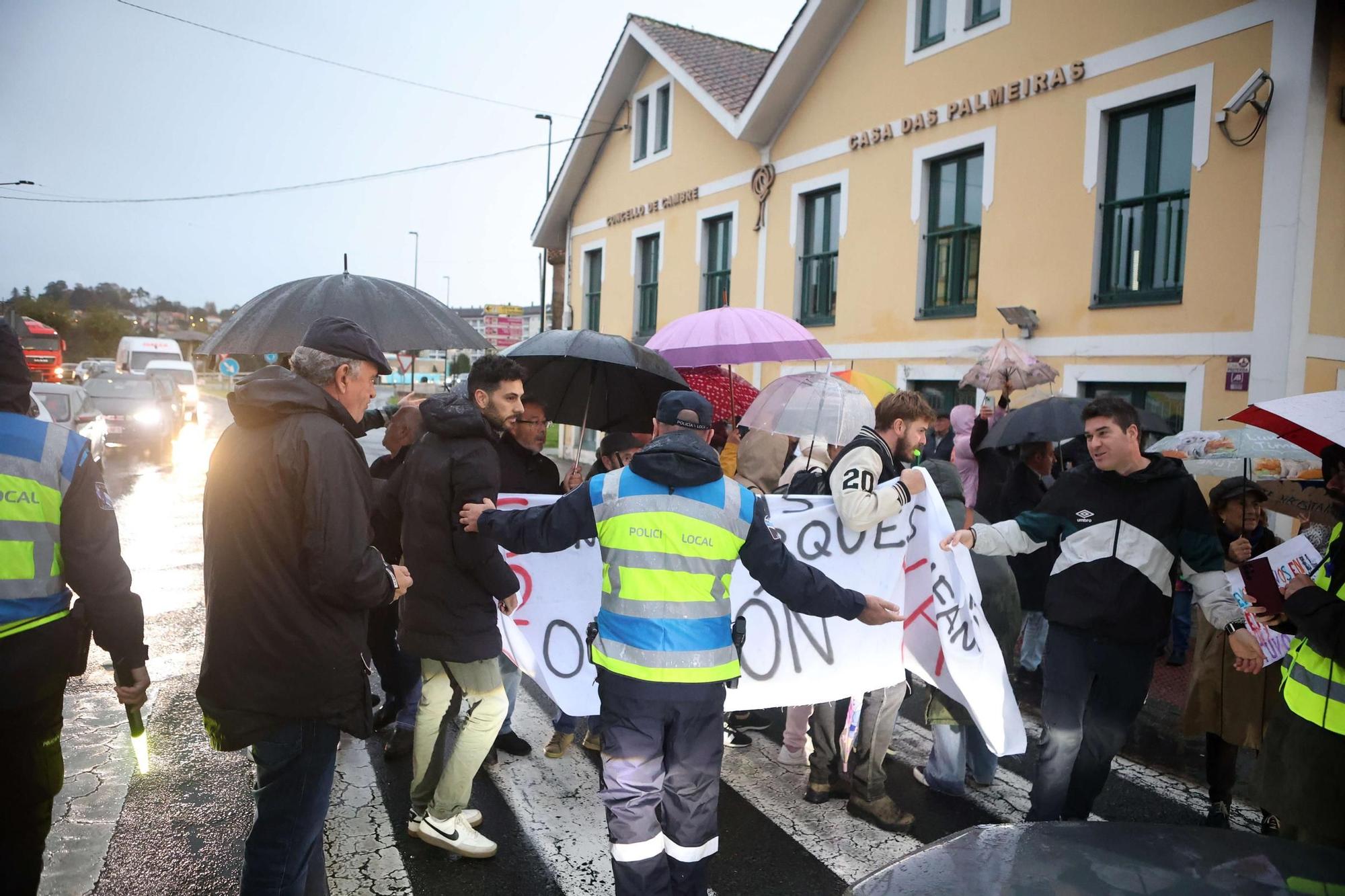 Protesta en O Temple pidiendo más pistas y parques