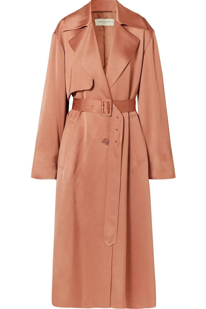 Trench satinado de Dries Van Noten