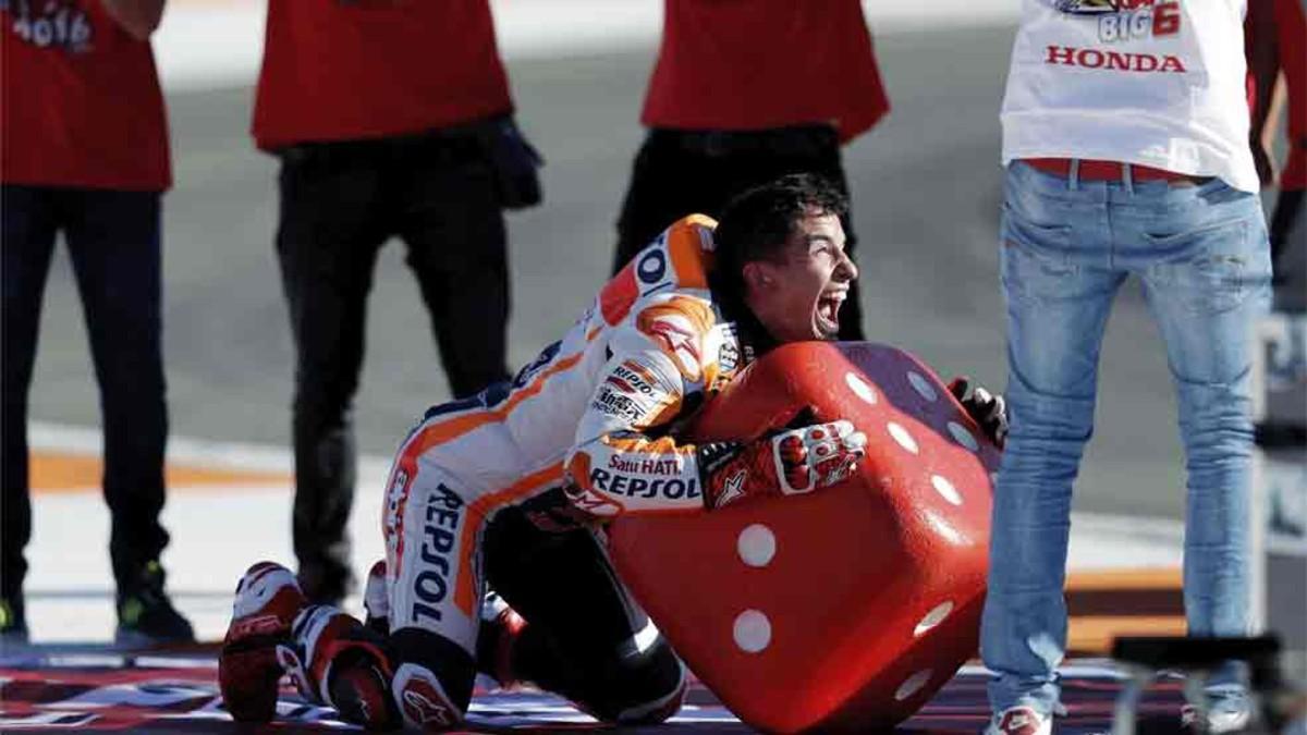 Así celebró Marc Márquez su cuarto título de MotoGP