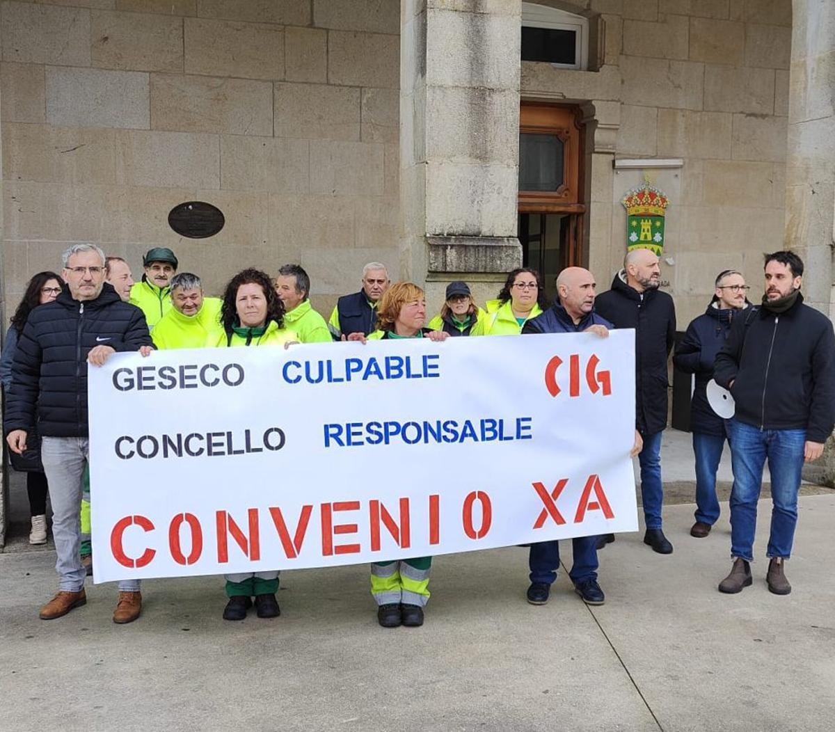 Manifestación de los trabajadores de Geseco. | S.P.