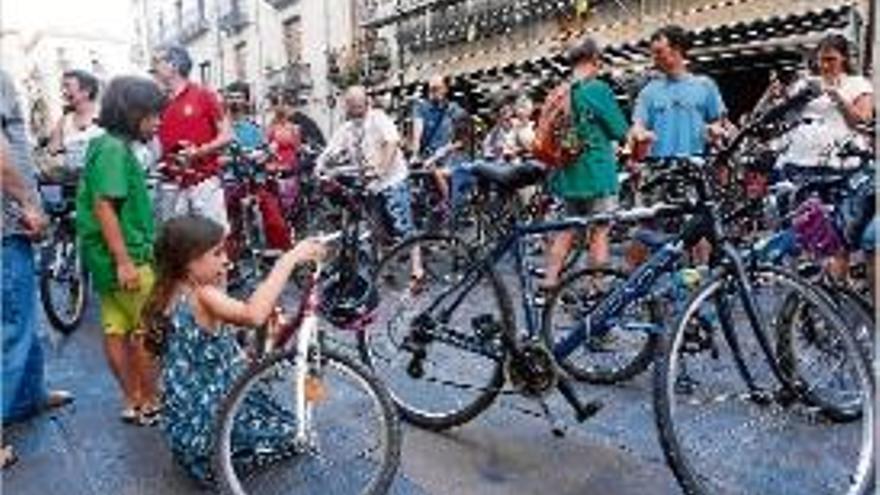 Protesta contra les multes als ciclistes, l&#039;estiu passat.