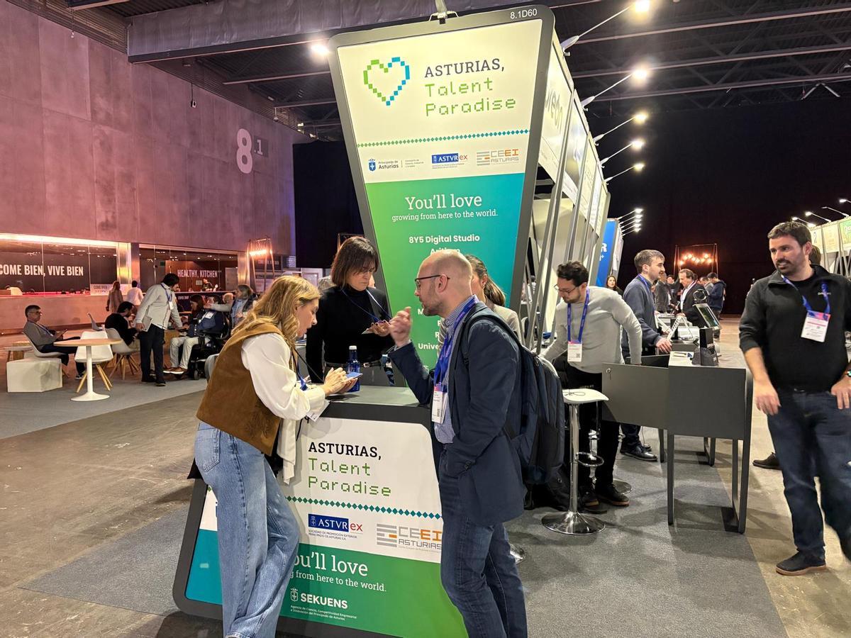 Vista del stand asturiano.