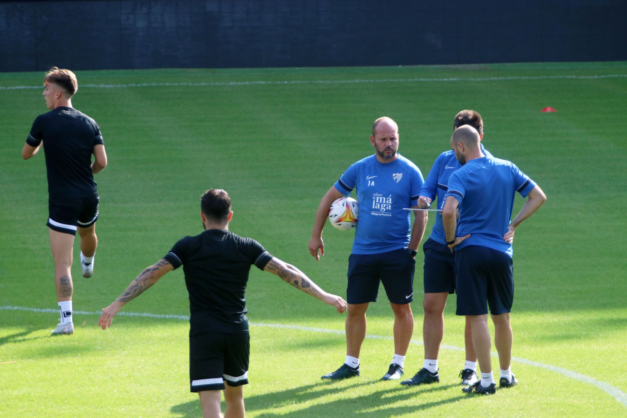 Entrenamiento a puerta abierta del Málaga CF