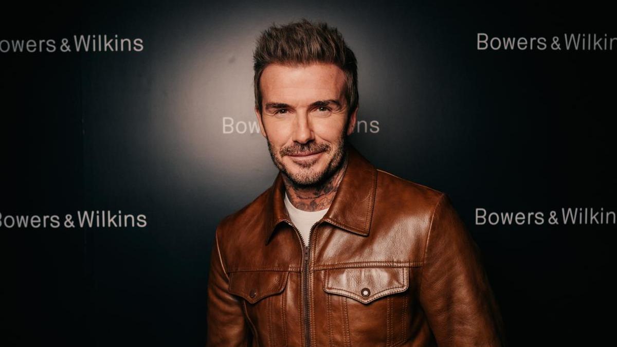 David Beckham posa en el photocall de Bowers &amp; Wilkins en un evento privado en Soho House