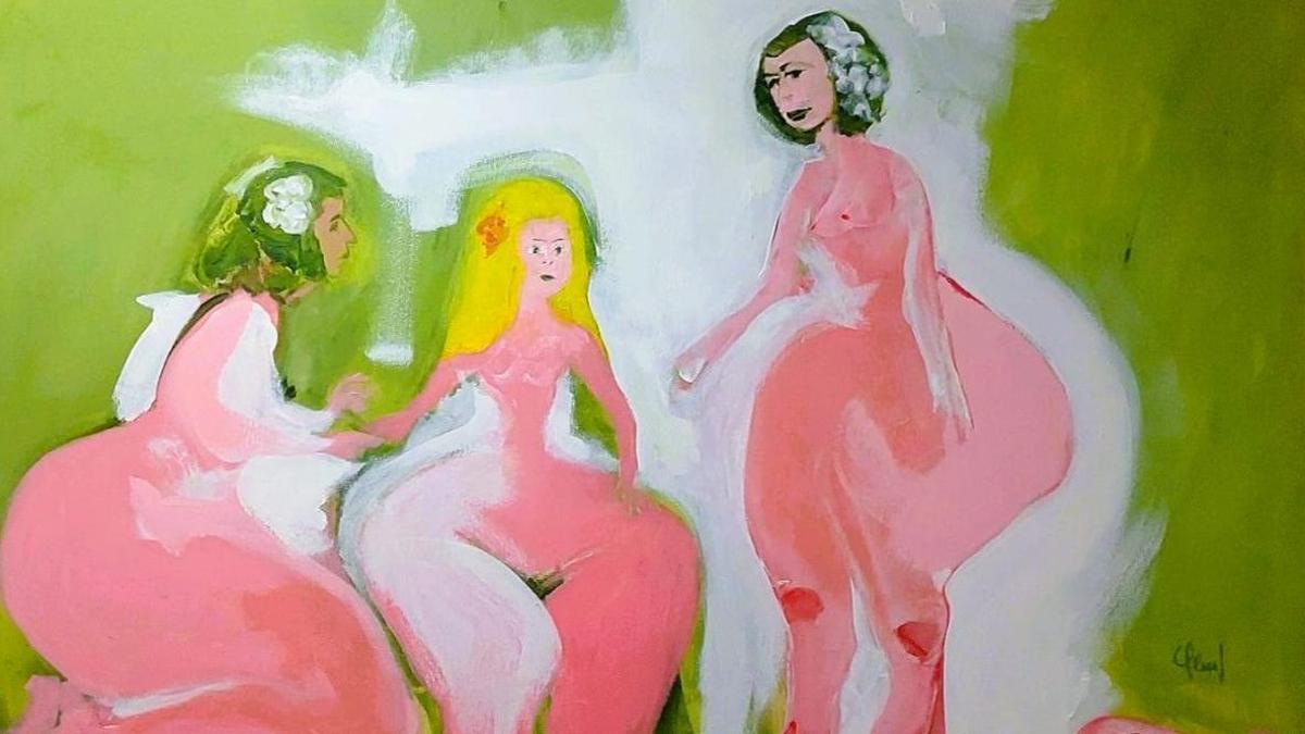 ‘Las meninas sin vestido en los jardines de palacio’, obra de Carlos Penas